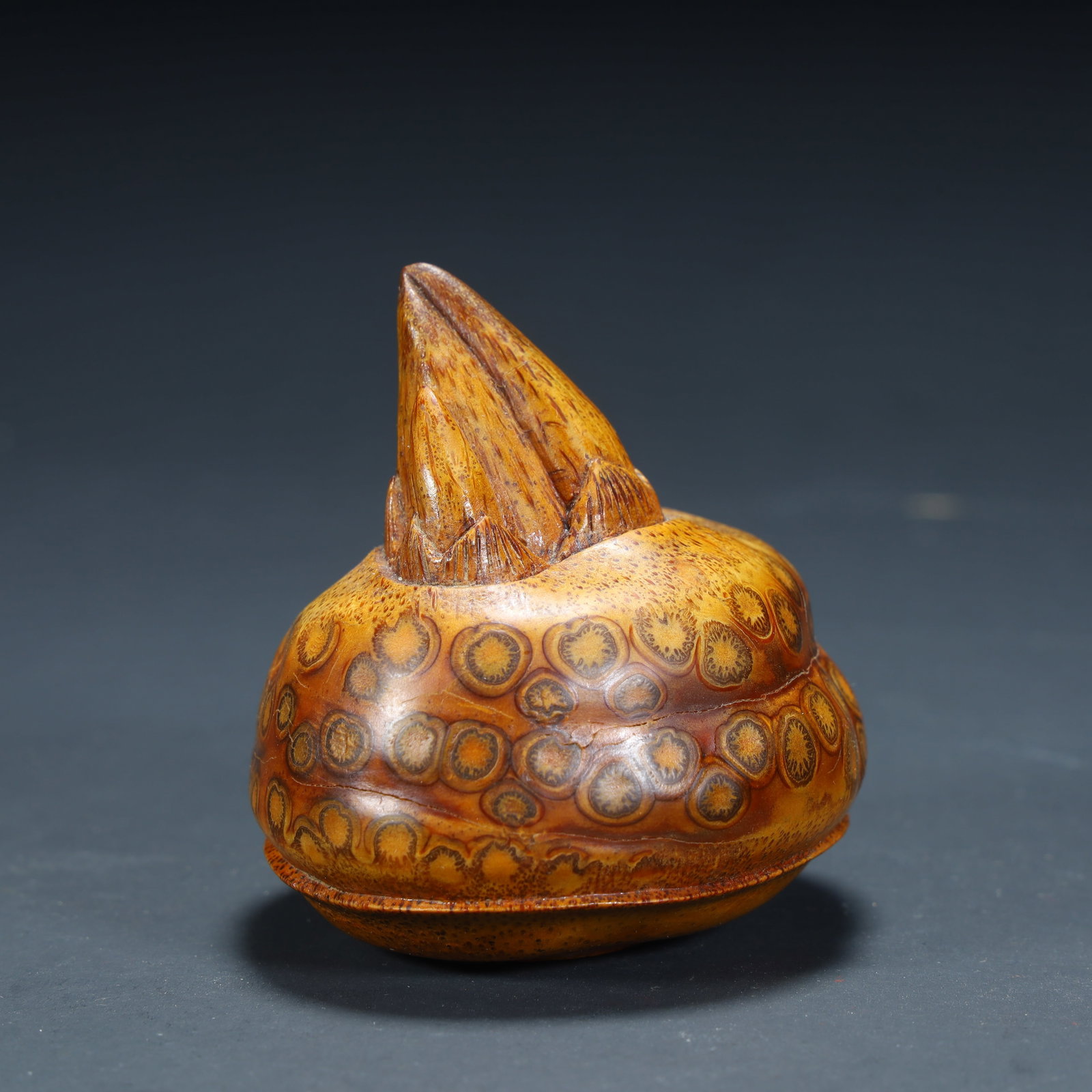 A Qing Dynasty bamboo root carving "bionic ornament (1 of 9)