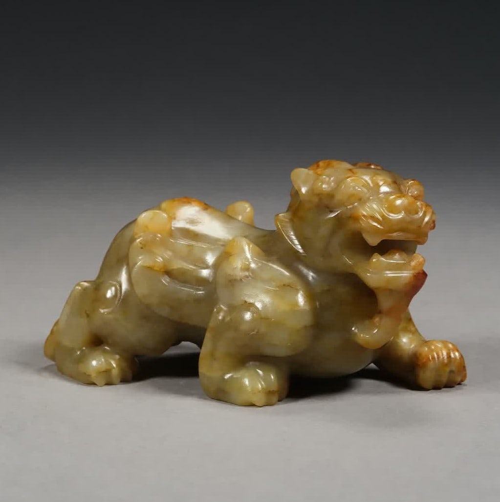 A Han Dynasty Hetian auspicious beast (1 of 9)