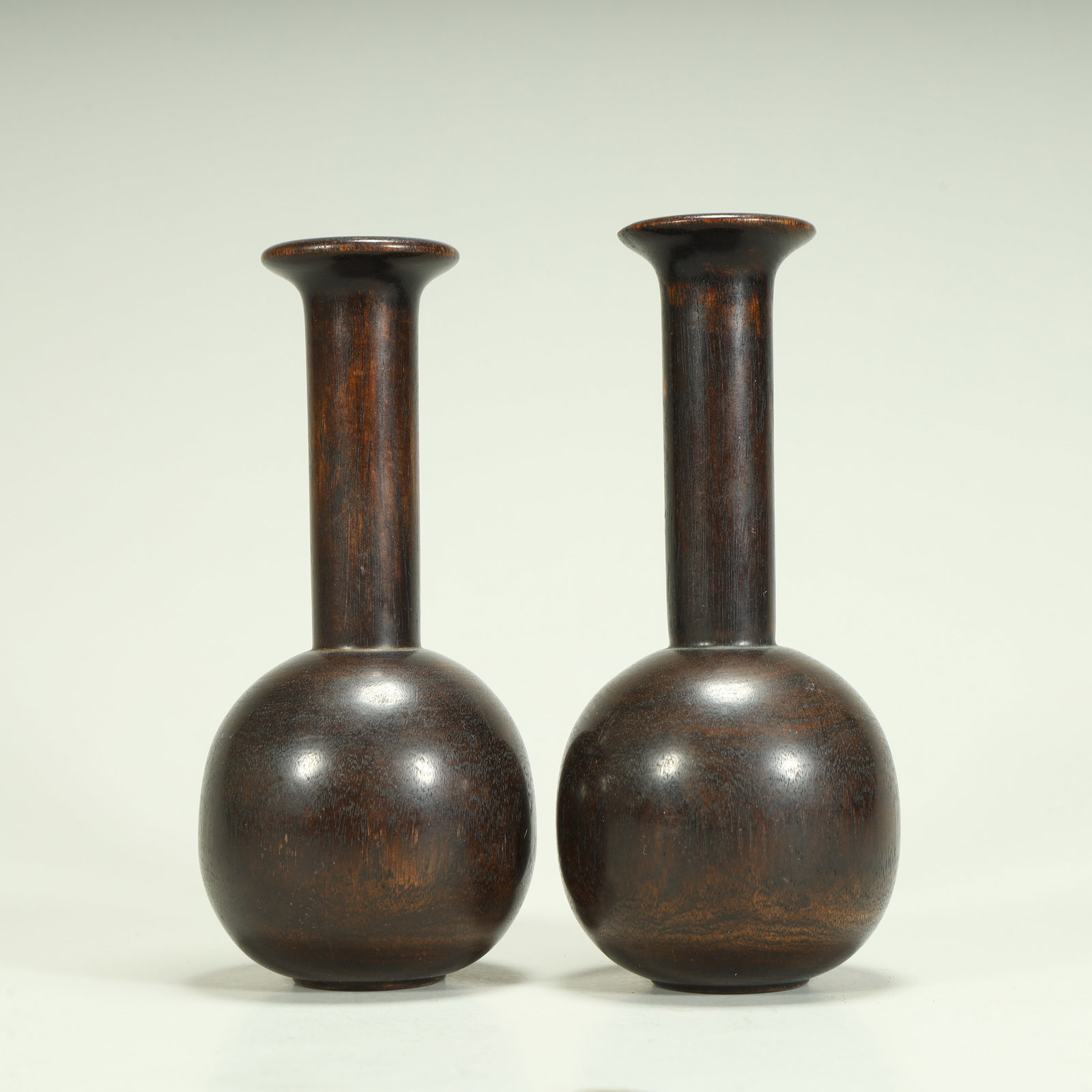 A Qing Dynasty rosewood long-necked appreciation bottle (1 of 6)
