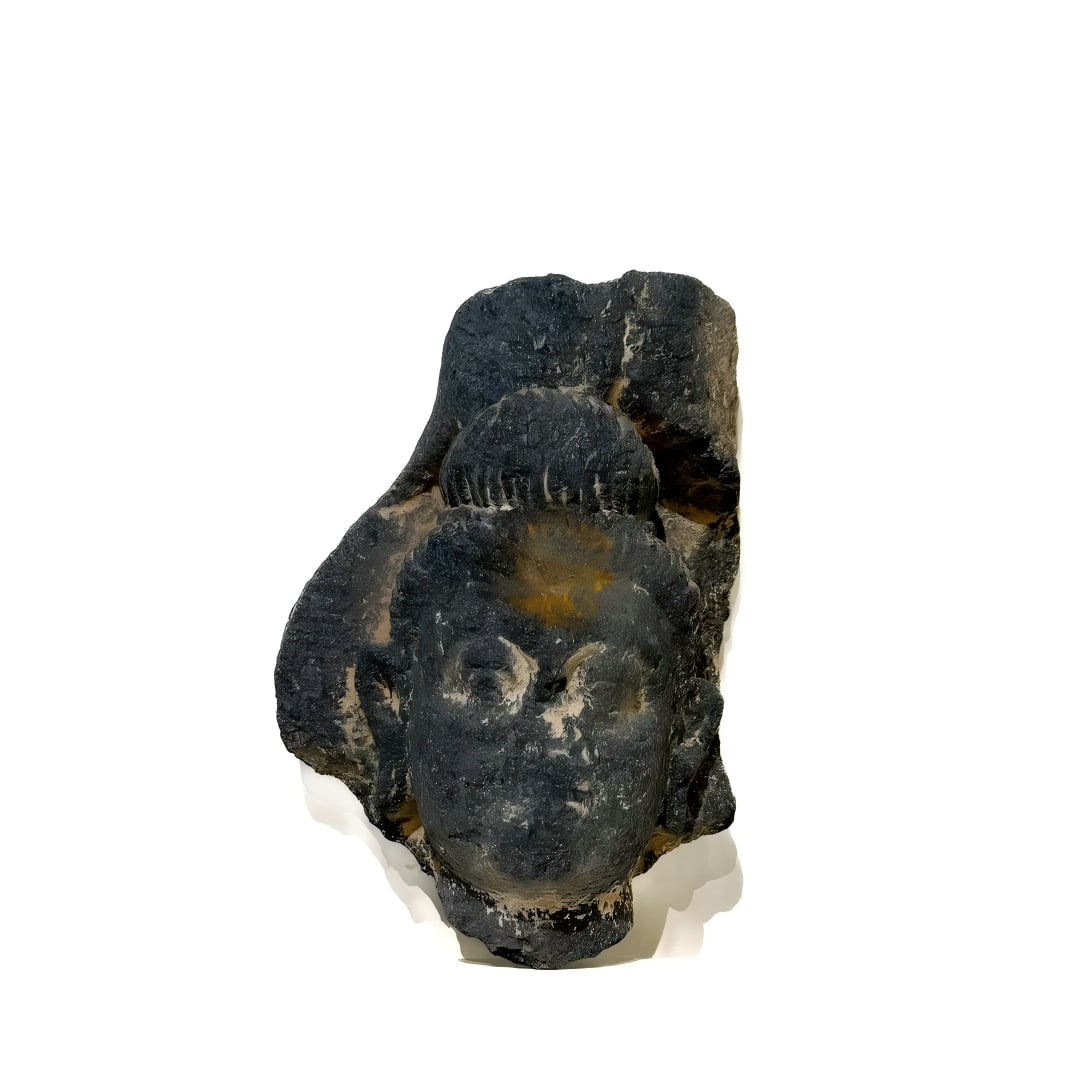 A piece of worn beauty of gray schist from the 2nd to 5th centuries AD Gandhara collection stone (1 of 7)
