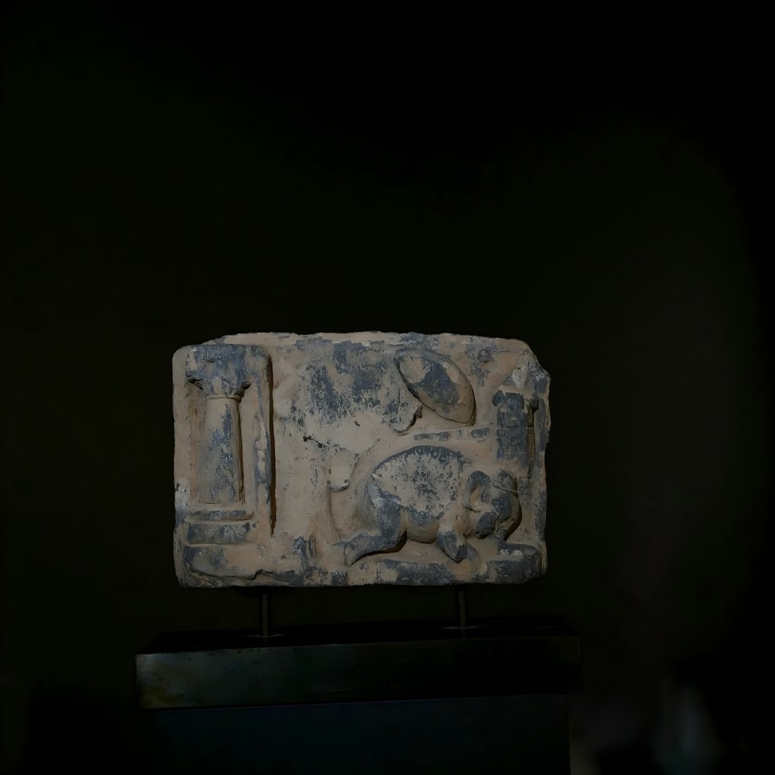 A drunken elephant of Gandhara subduing in the 2nd-5th centuries AD (1 of 7)