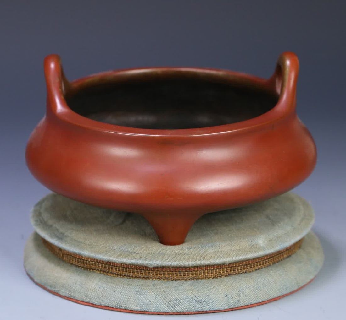 One copper incense burner with the mark from the Shen family in Fengli, Chongzhen Jiaxu year of the (1 of 9)