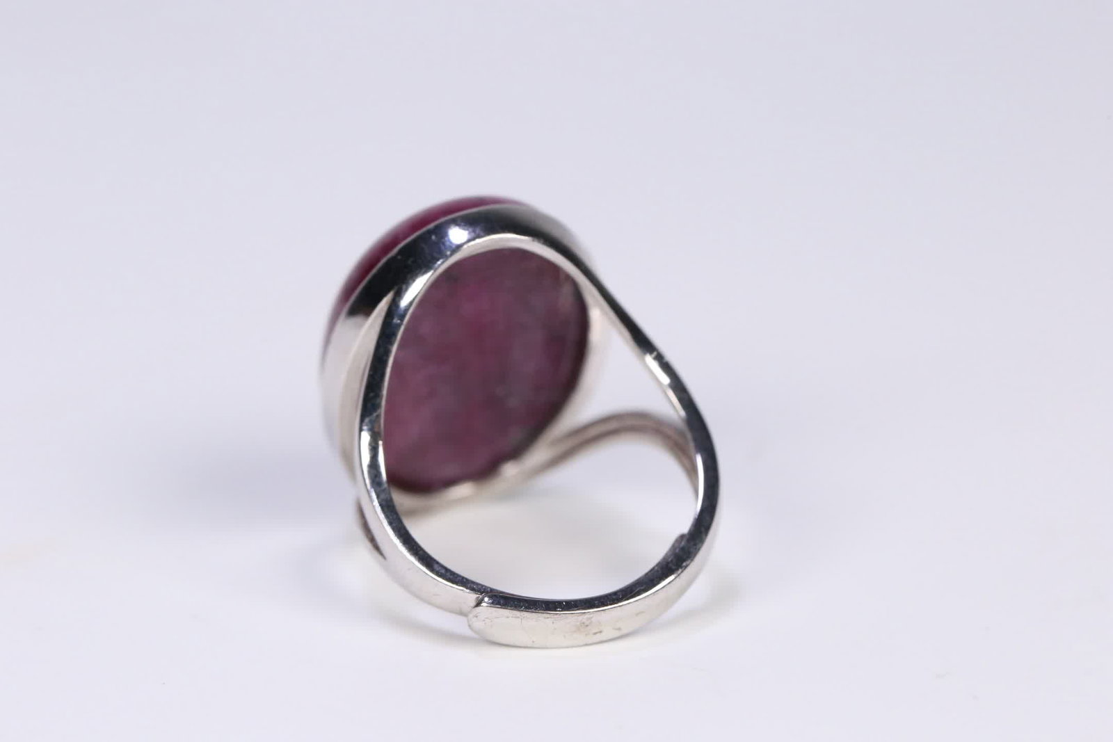 A Qing Dynasty ruby silver-plated ring - 5