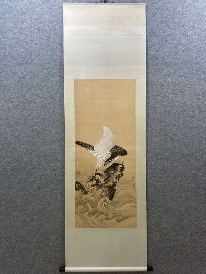 A sea eagle painting by Lu Ji: Lu Ji's Sea Eagle Painting SIZE: Painting Core54x131cm (The Dimensions Of All Batches Are Manually Measured.If You Need More Detailed Information, Please Contact Our Customer Service Before Bidding.)