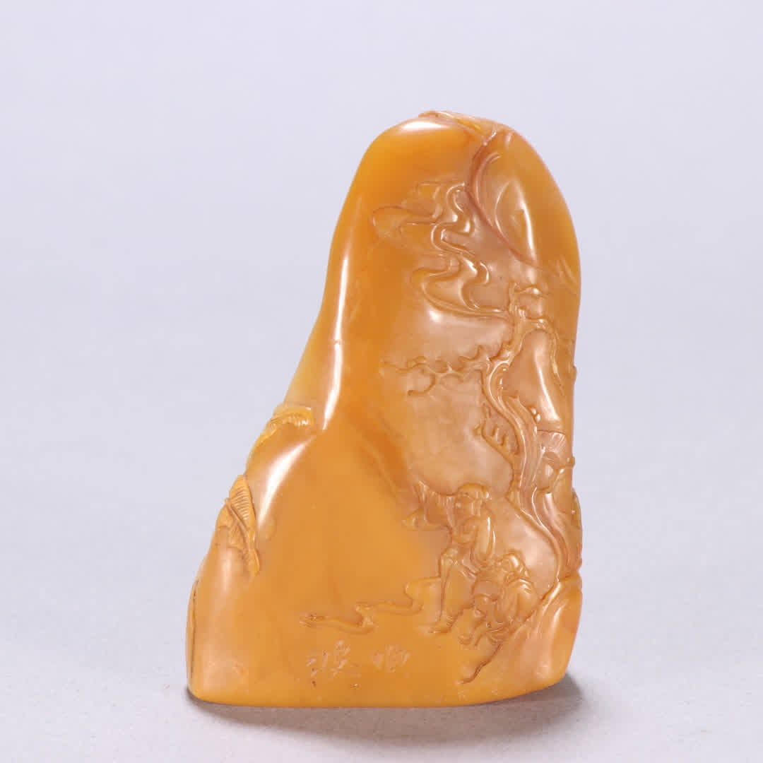 A Qingtian Huangshi landscape figure seal (1 of 9)