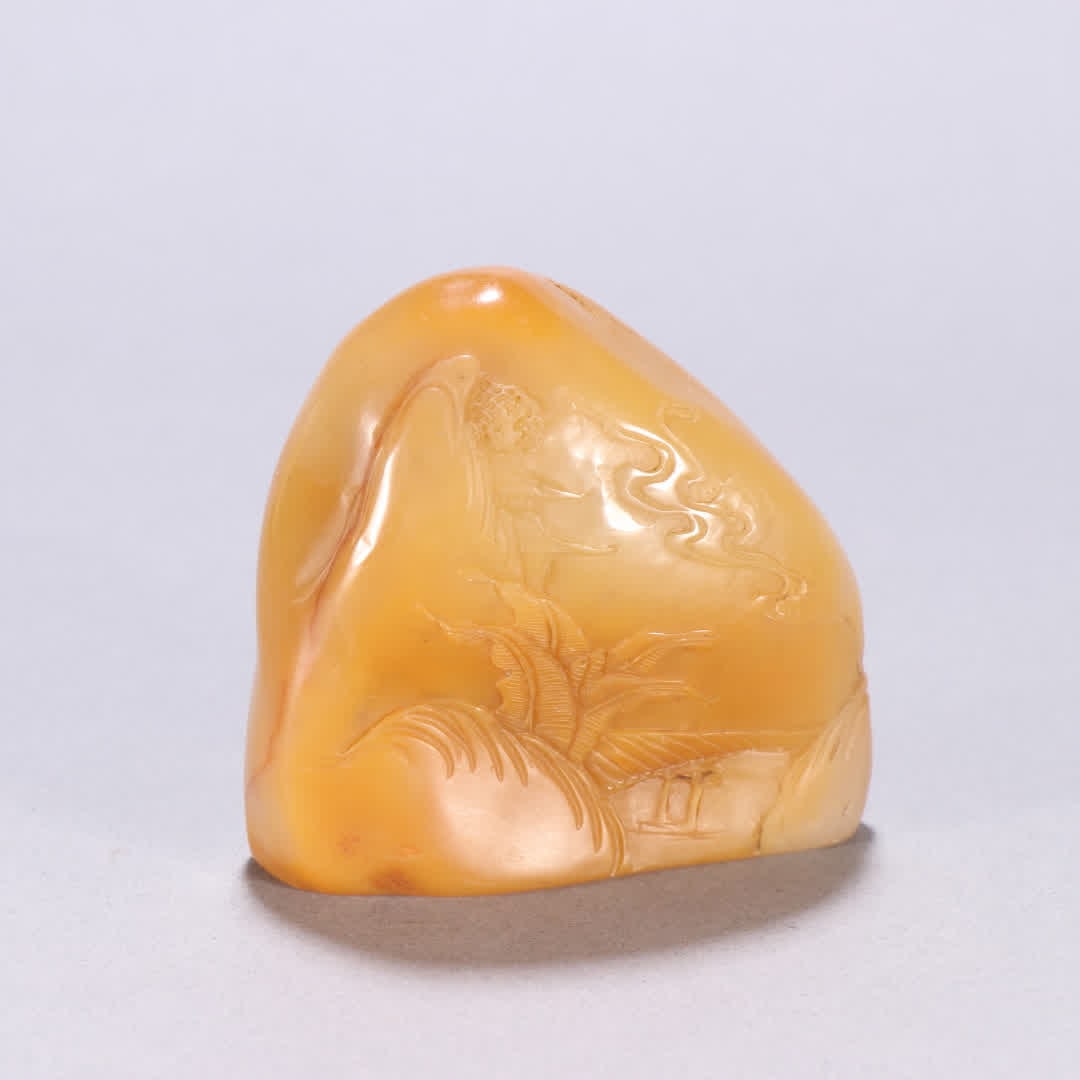 A Qingtian Huangshi landscape figure seal (1 of 9)