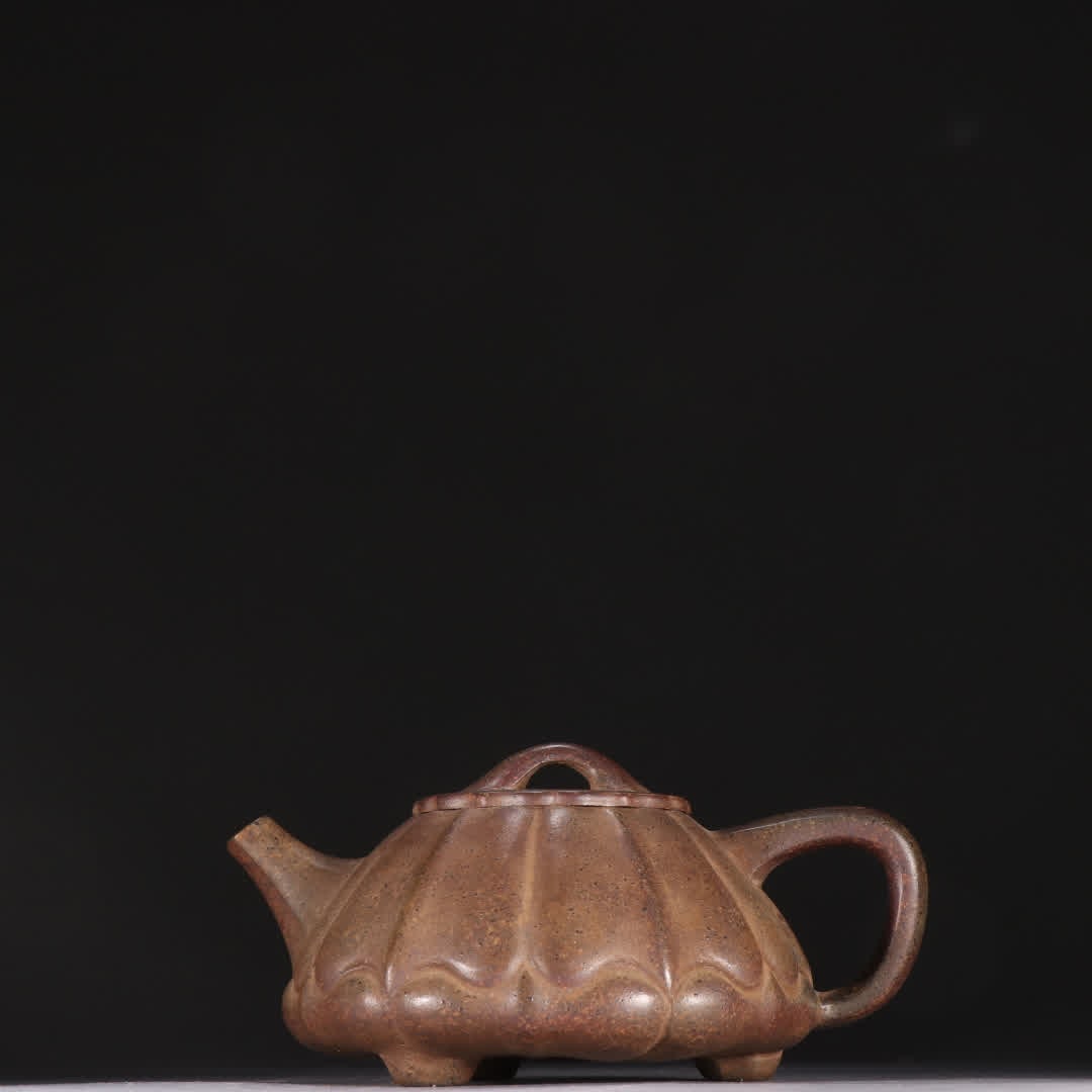 One piece: Wu Yungen Signature Purple Clay Melon-Ridge Teapot (1 of 9)