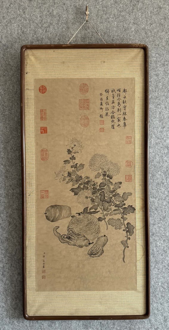A real photo of Zou Yigui's Jin Yingqiu: Zou Yigui's Jin Yingqiu real-life photo SIZE: 37x78cm (The Dimensions Of All Batches Are Manually Measured.If You Need More Detailed Information, Please Contact Our Customer Service Before Bidding.)