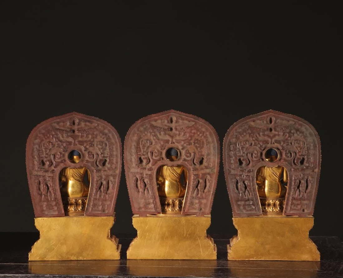A set of gilded bronze statues of the Third Buddha from the Ming Dynasty - 2