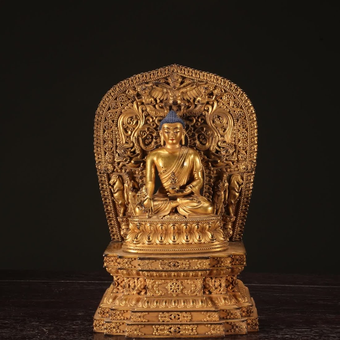 A set of gilded bronze statues of the Third Buddha from the Ming Dynasty - 4