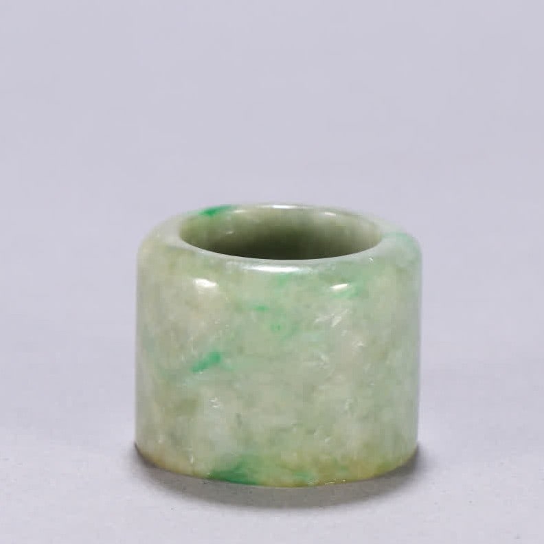 A Qing dynasty jadeite thumb ring (1 of 9)