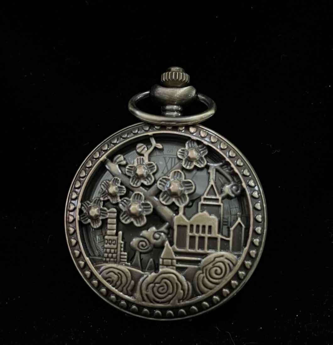 A Night List Pocket Watch: Evening checklist and pocket watch SIZE: D:45mm (The Dimensions Of All Batches Are Manually Measured.If You Need More Detailed Information, Please Contact Our Customer Service Before Bidding.)