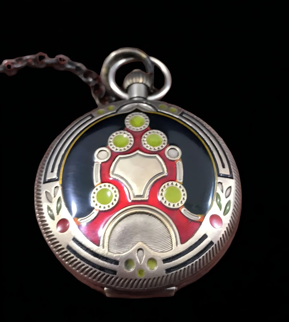 A late Qing mechanical pocket watch: Late Qing mechanical pocket watches SIZE: D:5cm (The Dimensions Of All Batches Are Manually Measured.If You Need More Detailed Information, Please Contact Our Customer Service Before Bidding.)