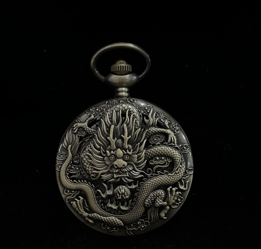 A late Qing dynasty Longdan single-opening pocket watch: In the late Qing dynasty, Longdan opened his pocket watch SIZE: D:45mm (The Dimensions Of All Batches Are Manually Measured.If You Need More Detailed Information, Please Contact Our Customer Service B
