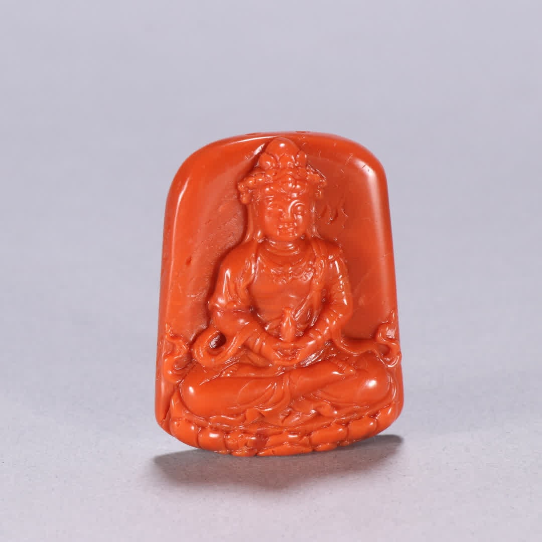 One is a Guanyin pendant made of southern red agate and a pure vase: Southern Red Agate Pure Vase Guanyin Pendant SIZE: H:4.9cm W:3.8cm W:32.2g (The Dimensions Of All Batches Are Manually Measured.If You Need More Detailed Information, Please Contact Our Customer Servi