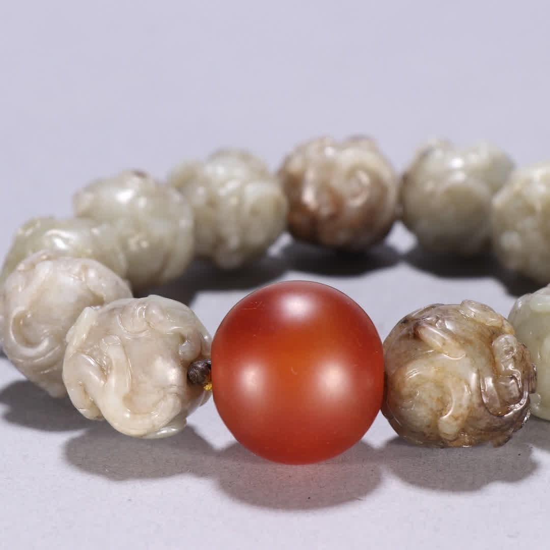 One Hetian jade chi dragon pattern bracelet - 2