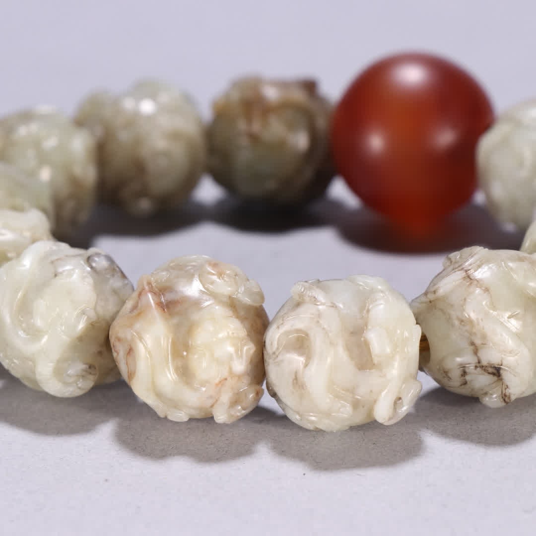 One Hetian jade chi dragon pattern bracelet - 6