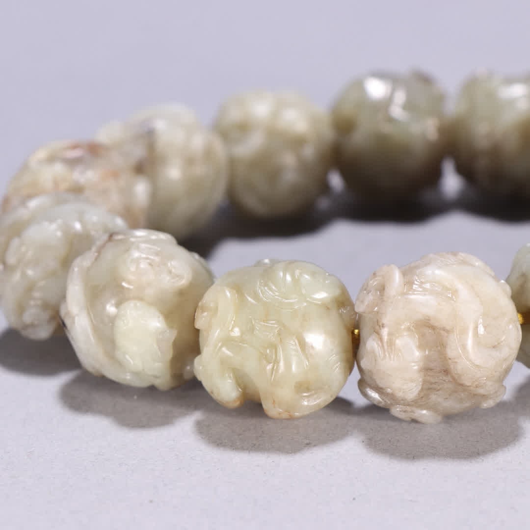 One Hetian jade chi dragon pattern bracelet - 8