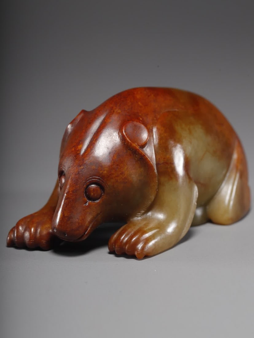 One Hetian jade bear - 7