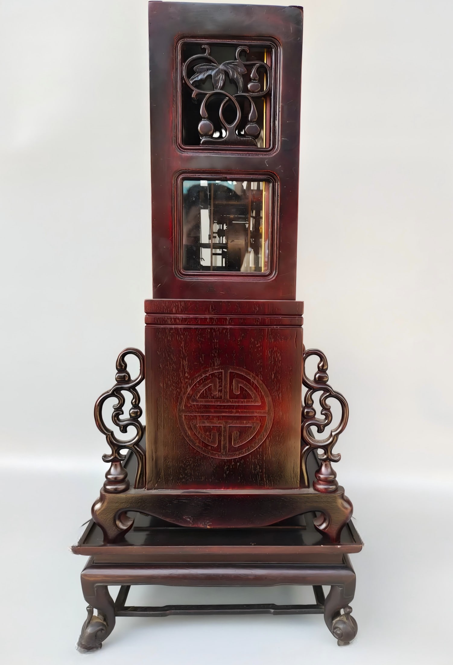 A late Qing dynasty old Henry Danling pendulum clock: Late Qing dynasty old Hendeli Danling pendulum clock SIZE: 64x38x29cm (The Dimensions Of All Batches Are Manually Measured.If You Need More Detailed Information, Please Contact Our Customer Service Be