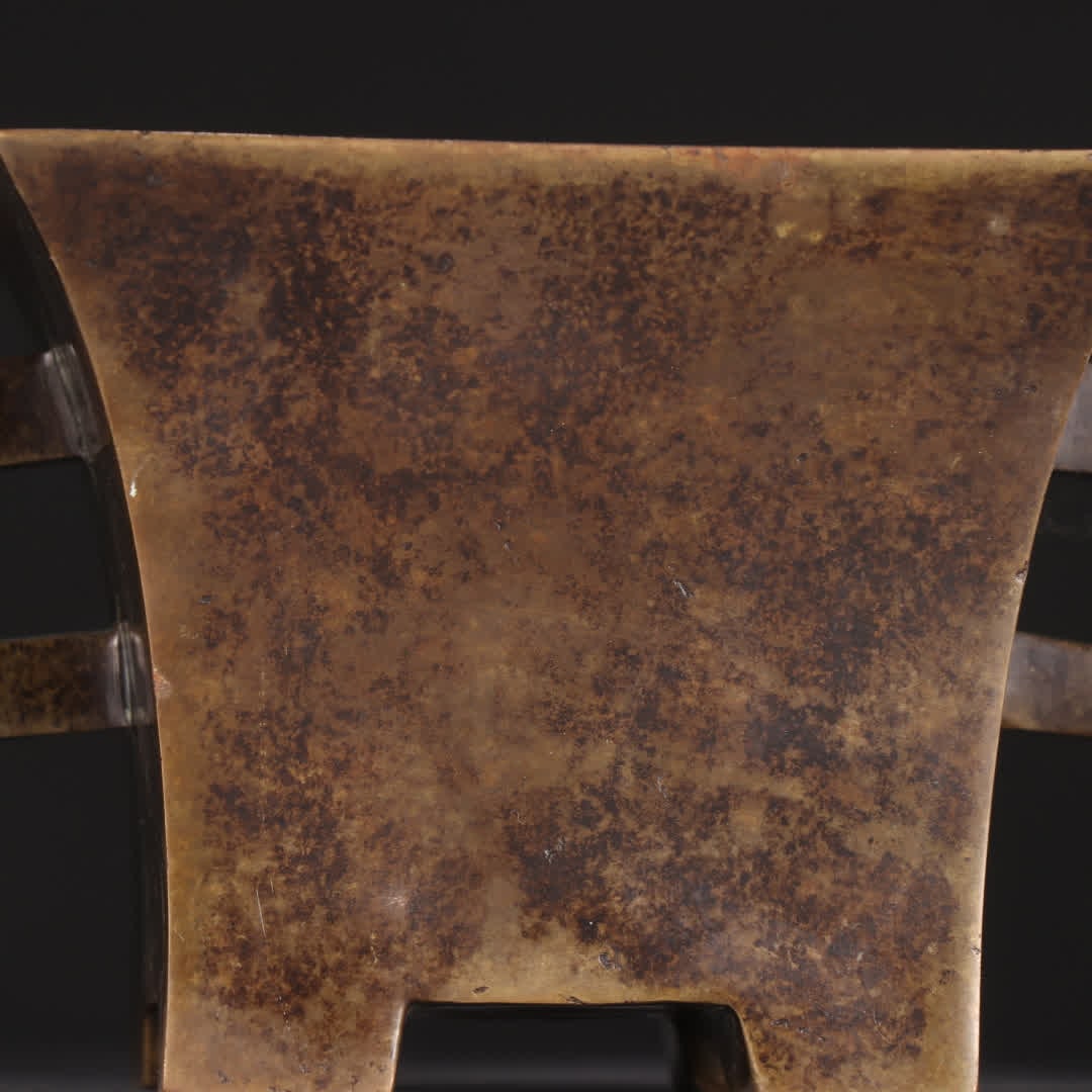 One copper double-halberd-handled incense burner - 2