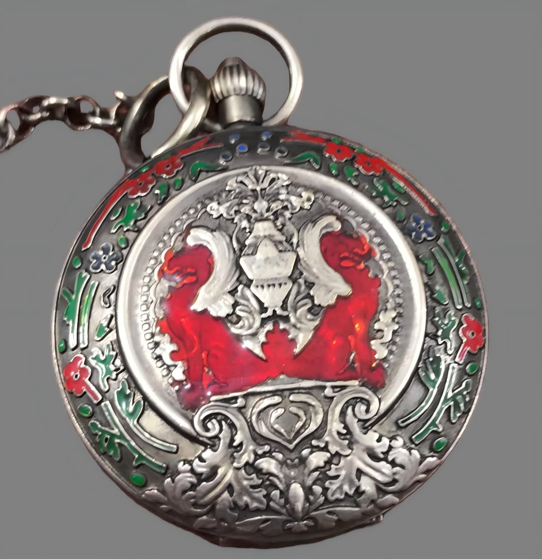 A late Qing mechanical pocket watch: Late Qing mechanical pocket watches SIZE: D:5cm (The Dimensions Of All Batches Are Manually Measured.If You Need More Detailed Information, Please Contact Our Customer Service Before Bidding.)