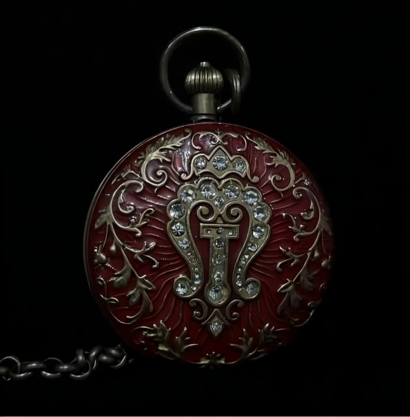 A late Qing dynasty double-leaf pure copper pocket watch: Late Qing Dynasty double-leaf pure copper pocket watch SIZE: D:55mm (The Dimensions Of All Batches Are Manually Measured.If You Need More Detailed Information, Please Contact Our Customer Service