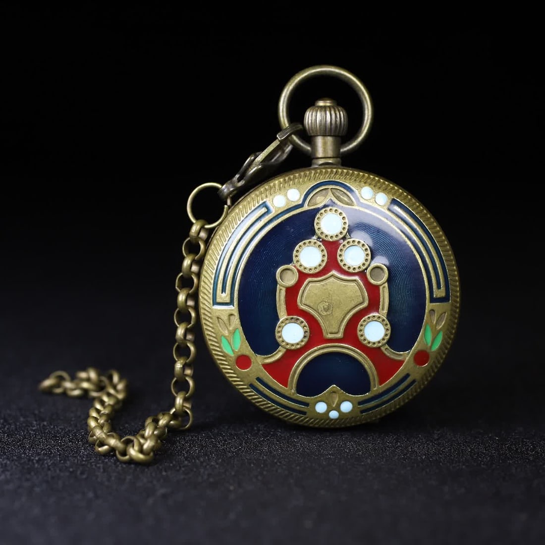 A late Qing dynasty copper case two-and-a-half-hand movement pocket watch: Late Qing dynasty copper case pocket watch with two-and-a-half-hand movement SIZE: D:5.5cm (The Dimensions Of All Batches Are Manually Measured.If You Need More Detailed Information, Please Contact
