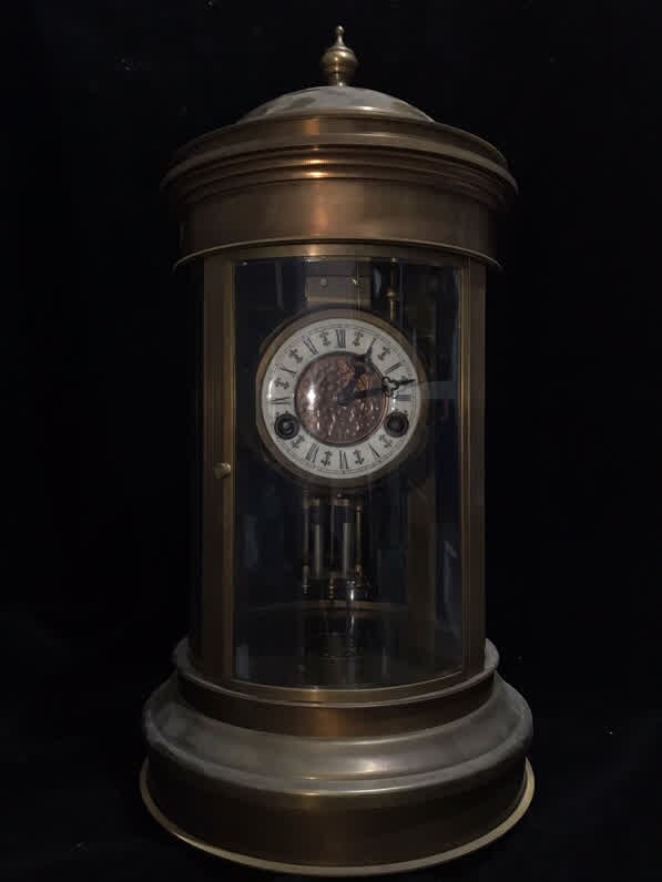 A late Qing Round Pavilion bell: The evening Qing Yuanting bell SIZE: L:24cm W:22cm H:50cm (The Dimensions Of All Batches Are Manually Measured.If You Need More Detailed Information, Please Contact Our Customer Service Before