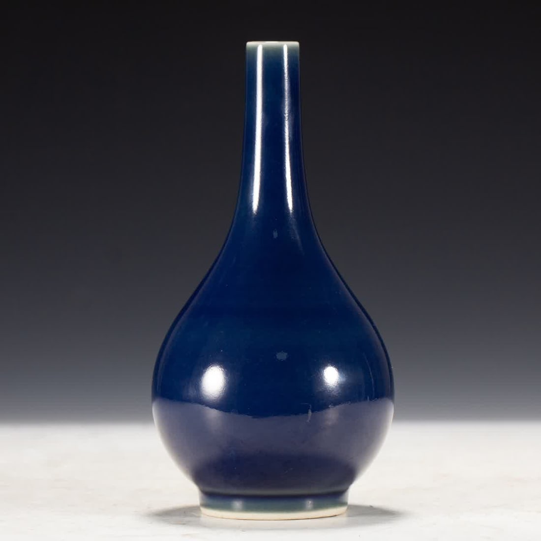 A Qing Dynasty blue-glazed vase (1 of 7)