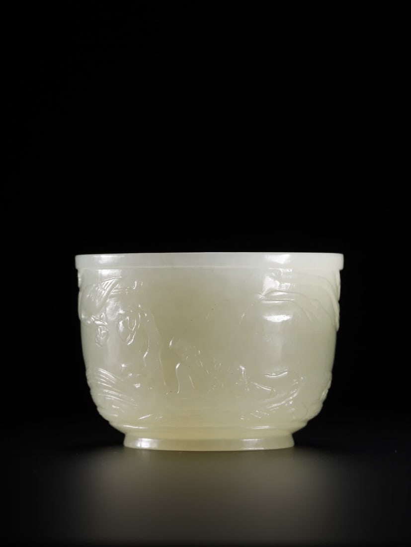 A Hetian jade Taibai Drunken Jade Cup - 3