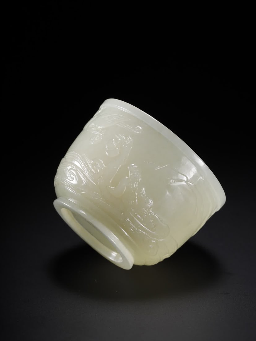 A Hetian jade Taibai Drunken Jade Cup - 5