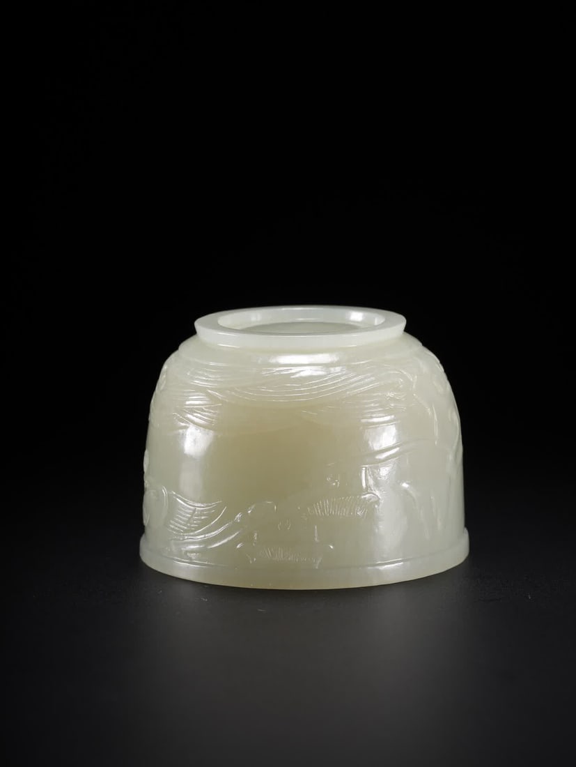 A Hetian jade Taibai Drunken Jade Cup - 7