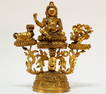 A gilt-bronze Tibetan statue