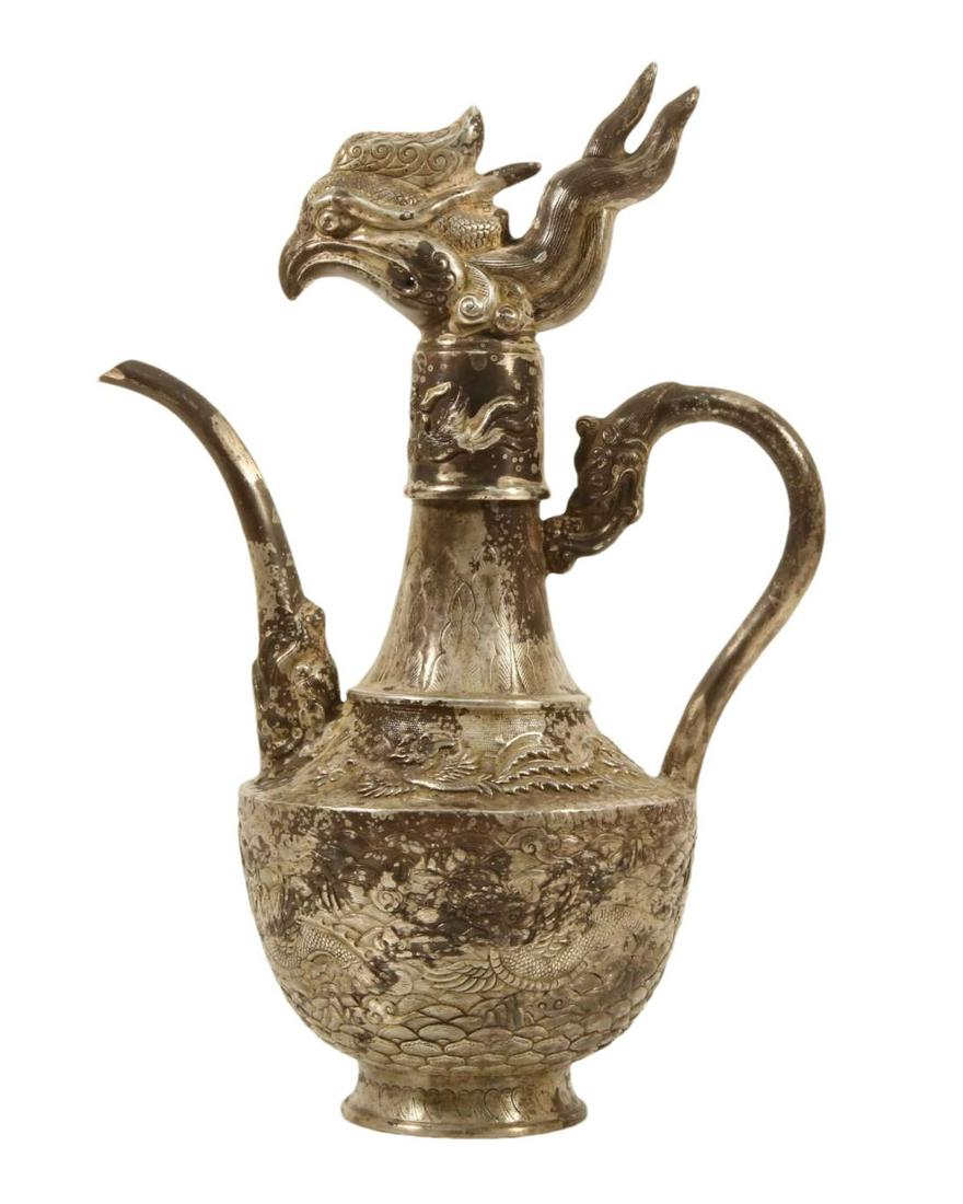 A Silver 'Dragon& Phoenix' Ewer (1 of 8)