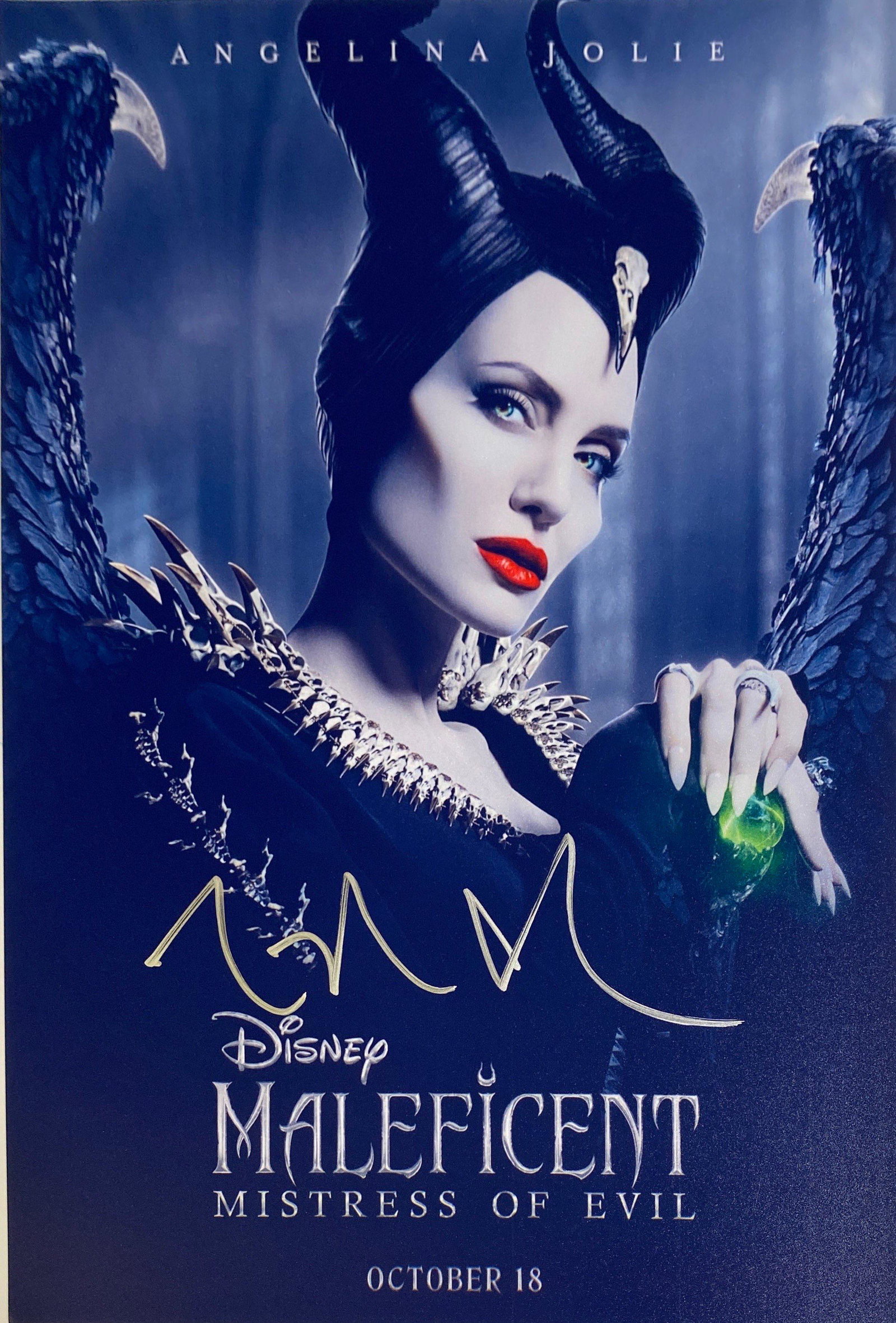 Autograph Signed Maleficent Mistress of Evil Photo: Autograph Name(s): Angelina Jolie8 x 10 Genuie Autographed Photo Excellent Condition and Certified Please read our terms before placing bids.