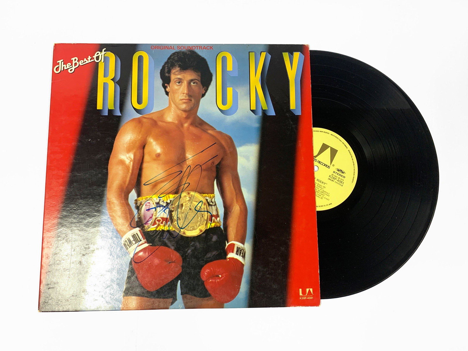 Autographed Sylvester Stallone Rocky Vinyl: Autographed by:Sylvester StalloneItem is in Excellent Condition and Certified. Please read our terms before placing bids.
