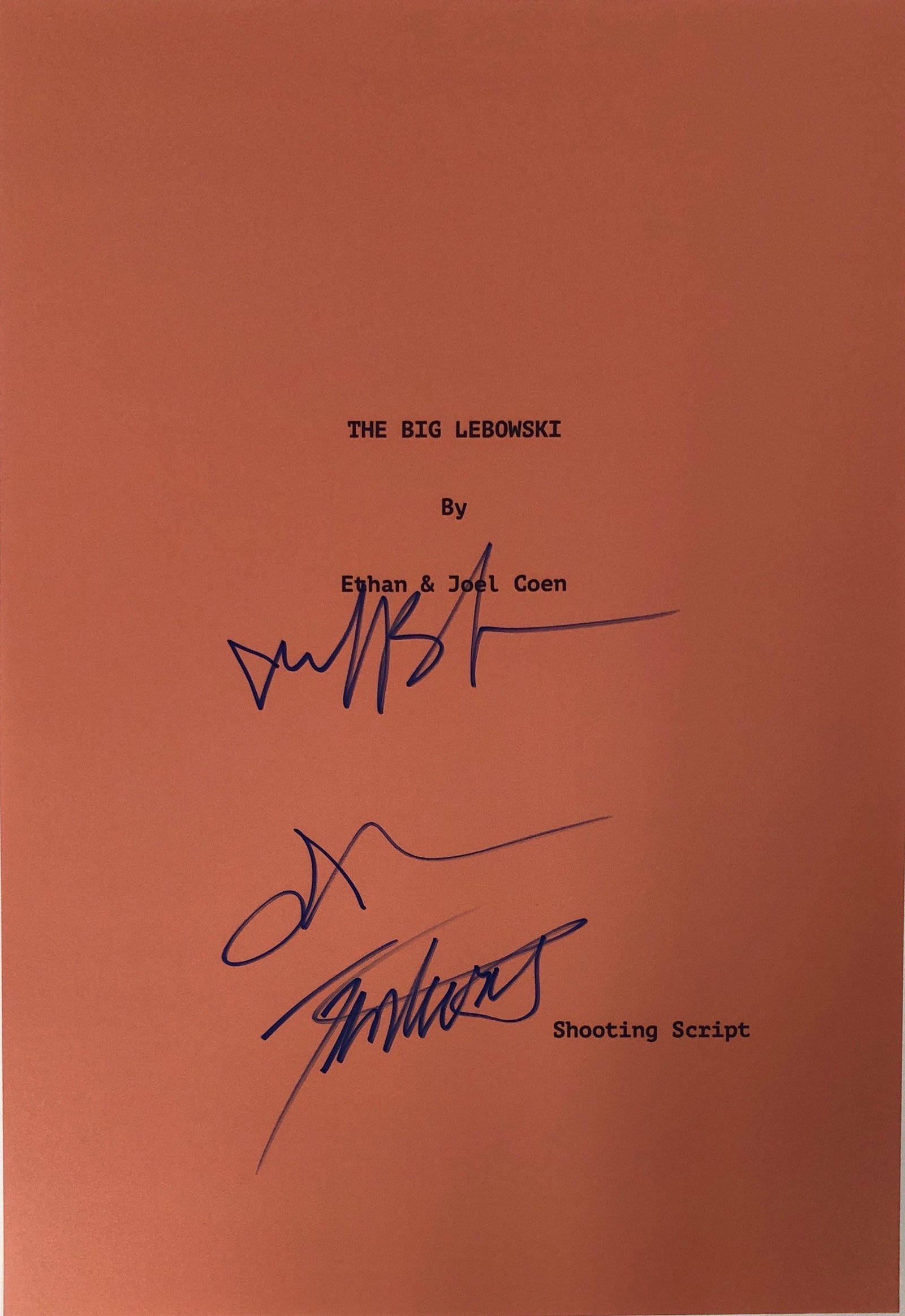 Big Lebowski Autograph Signed Script Cover Jeff: Category: Autograph Photo CollectiblesItem is in Excellent Condition and Certified. Please read our terms before placing bids.Autographed by:Jeff Bridges, John Turturro