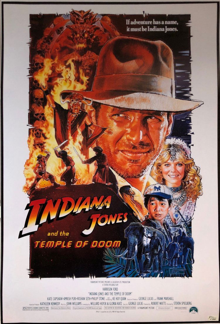 Indiana Jones Temple of Doom Autograph Poster (1 of 1)