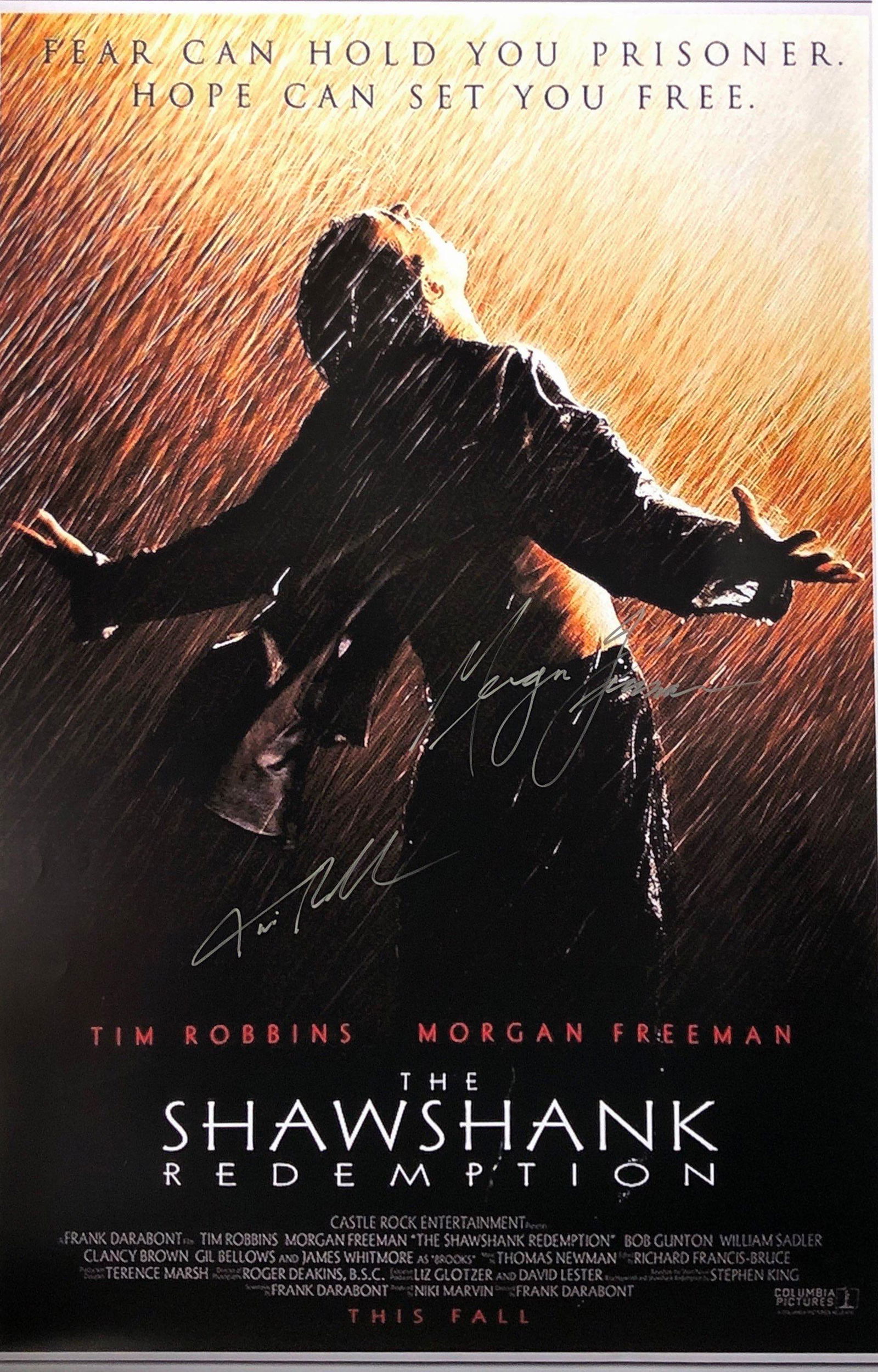 Shawshank Redemption Poster Morgan Freeman Autographed (1 of 1)