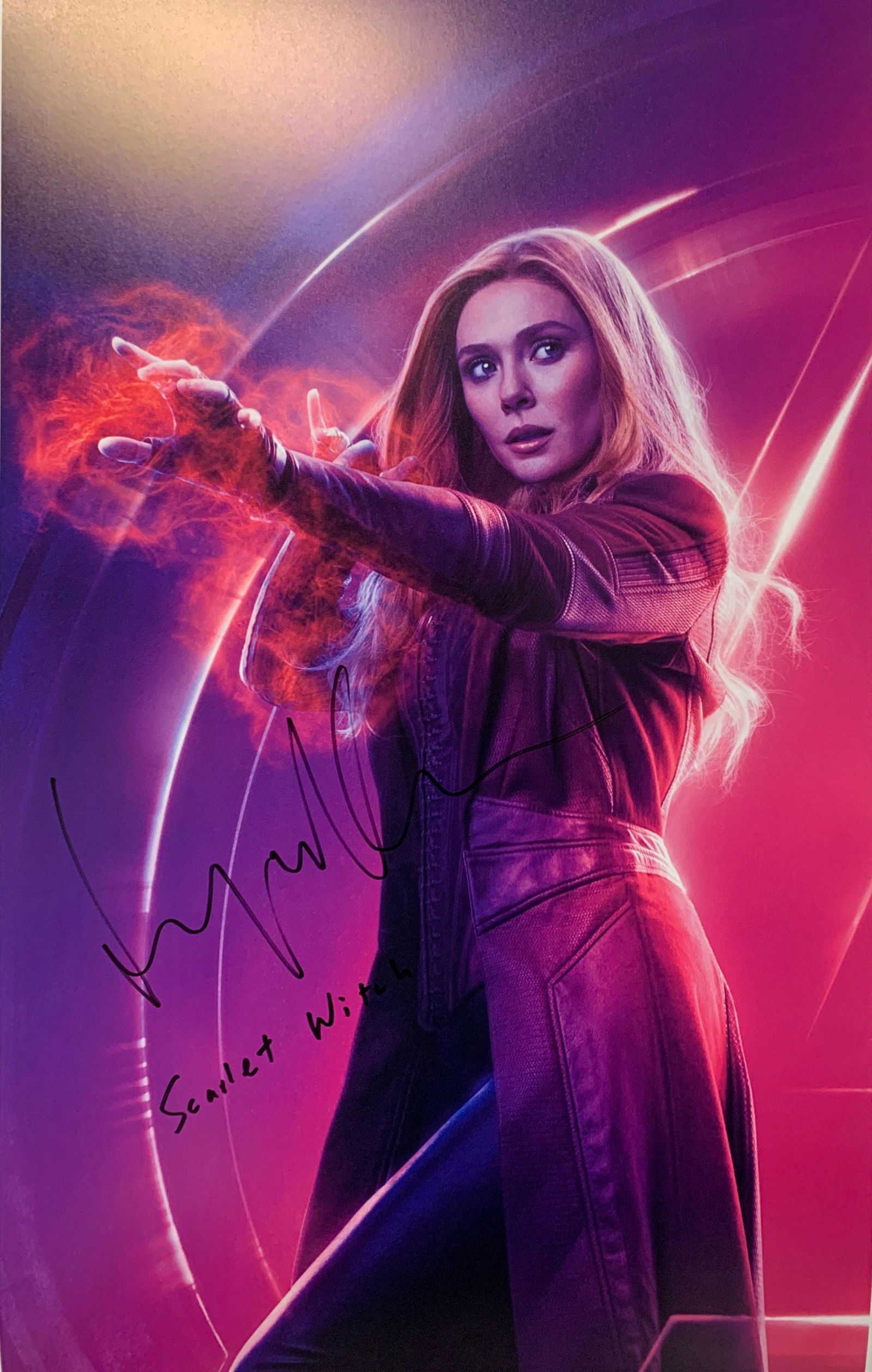 Autograph Avengers Endgame Elizabeth Olsen Poster (1 of 1)