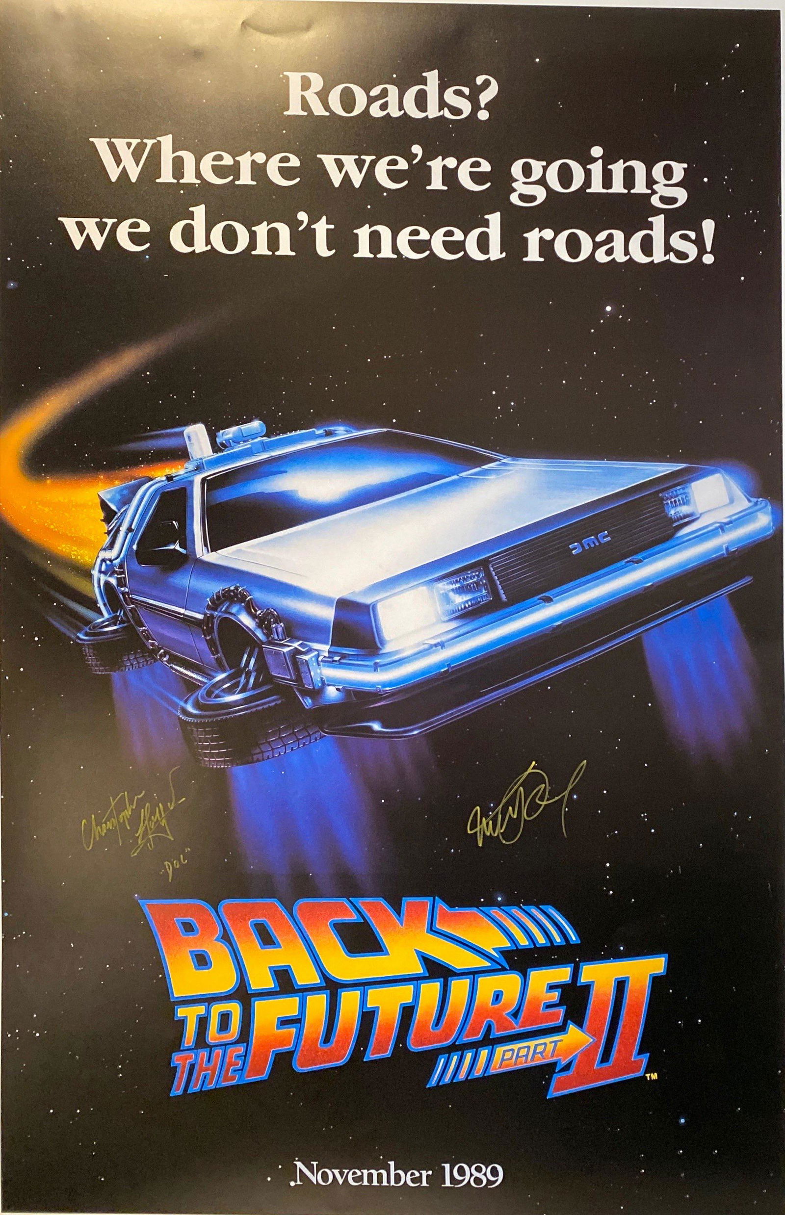 Autograph Back to the Future 2 Poster (1 of 1)