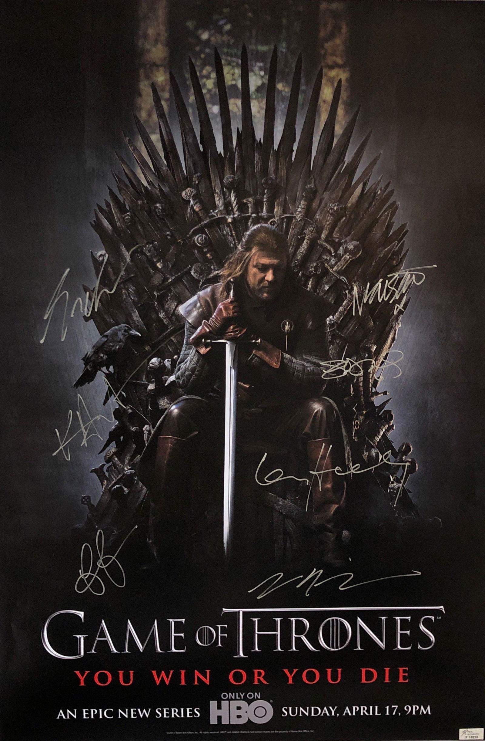 Game of Thornes Kit Harington Autograph Poster (1 of 1)