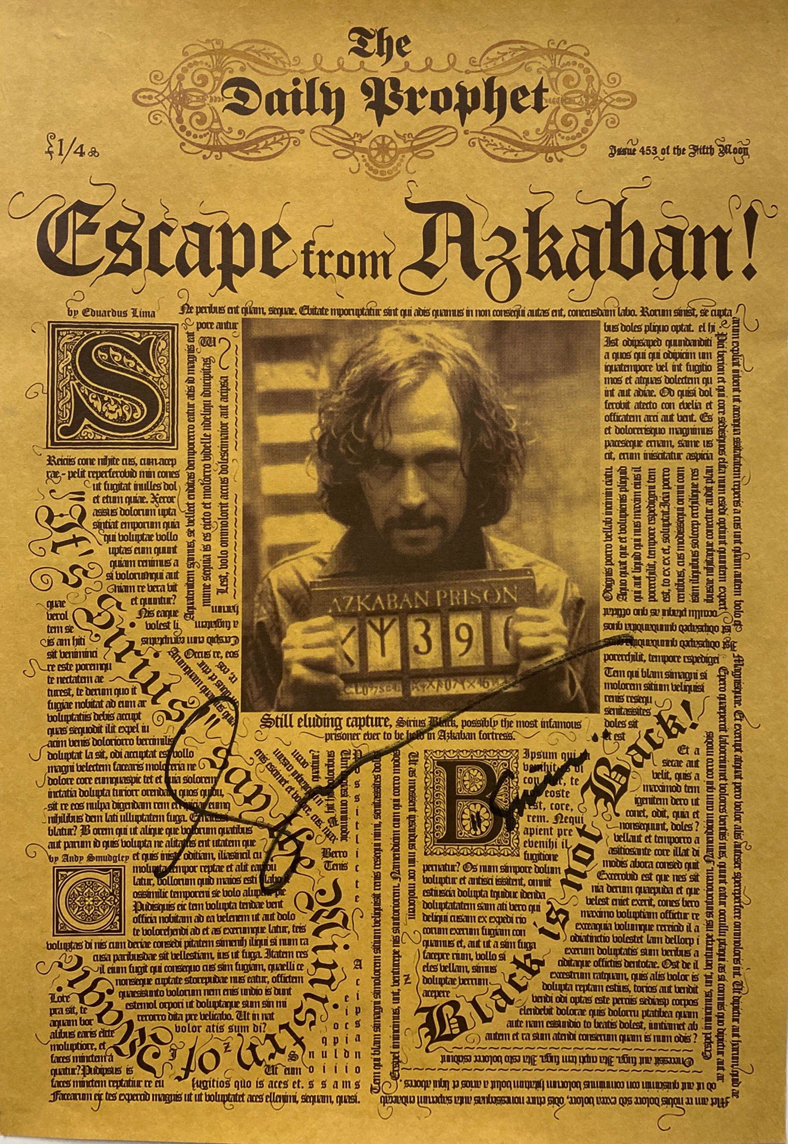 Autograph Harry Potter Poster (1 of 1)