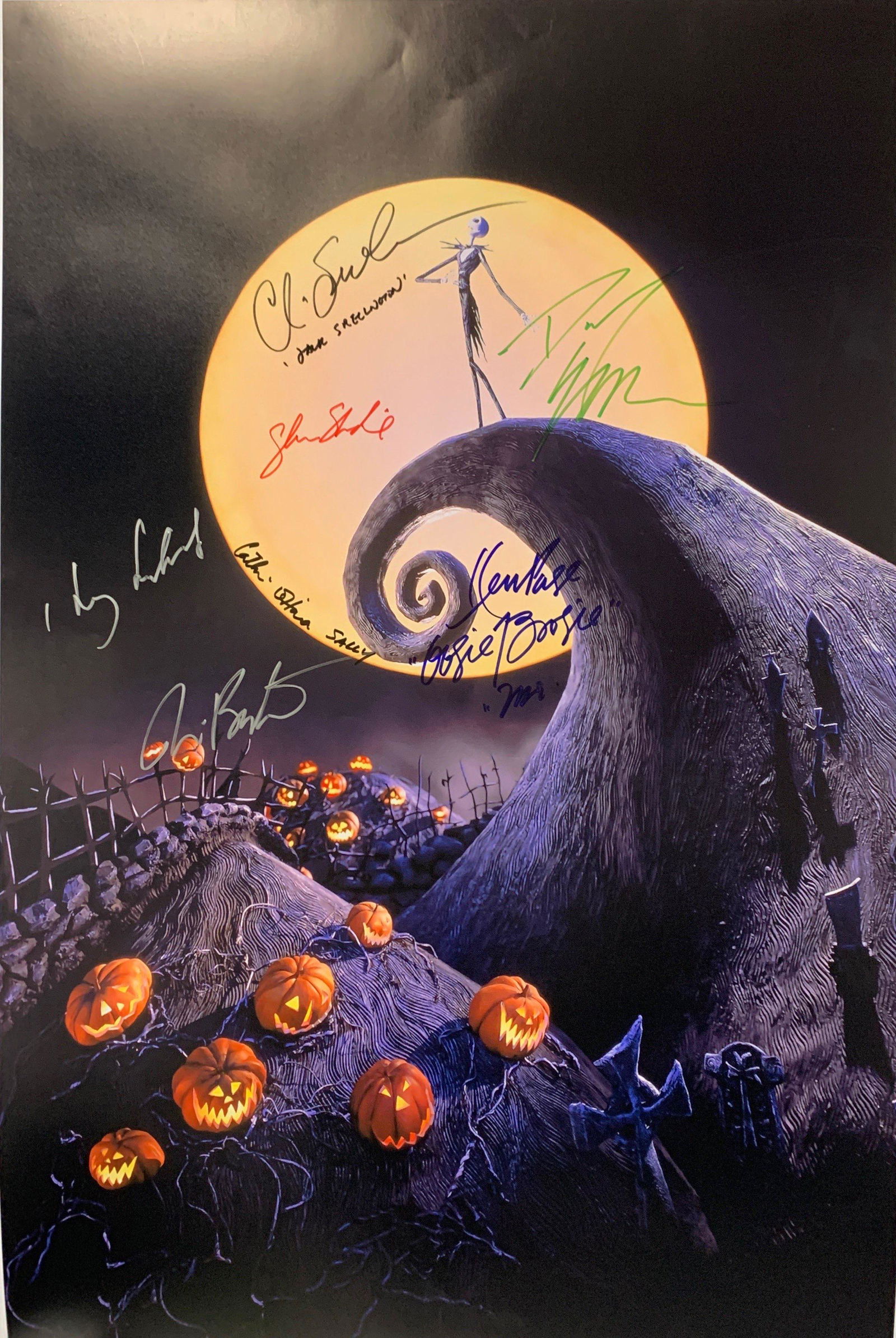 Autograph Nightmare Before Christmas Poster