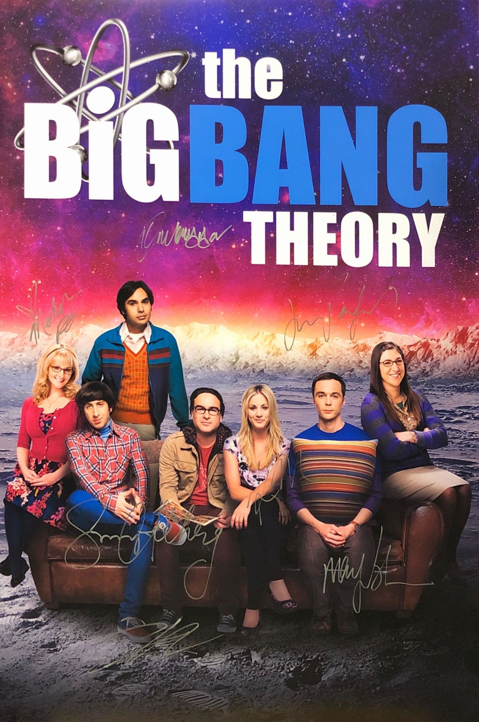 Big Bang Theory Poster Cuoco Jim Parsons Autograph (1 of 1)