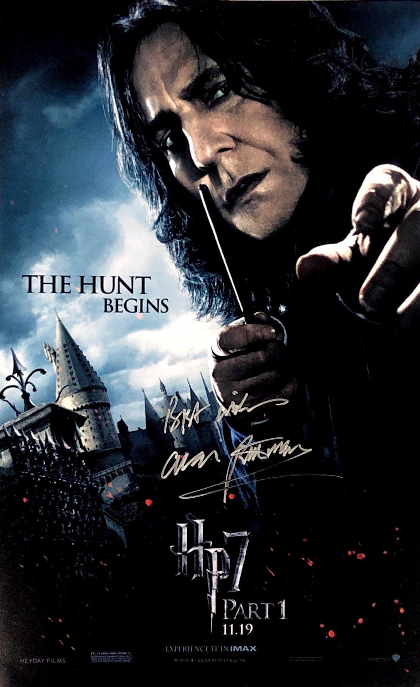 Harry Potter Alan Rickman Autograph Poster (1 of 1)