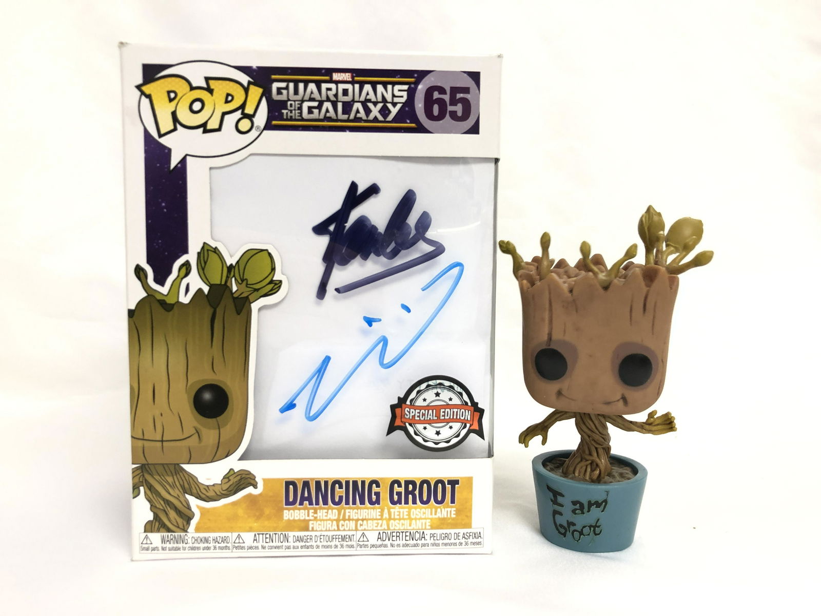 Signed Marvel Groot Vin Stan Funko Pop (1 of 1)