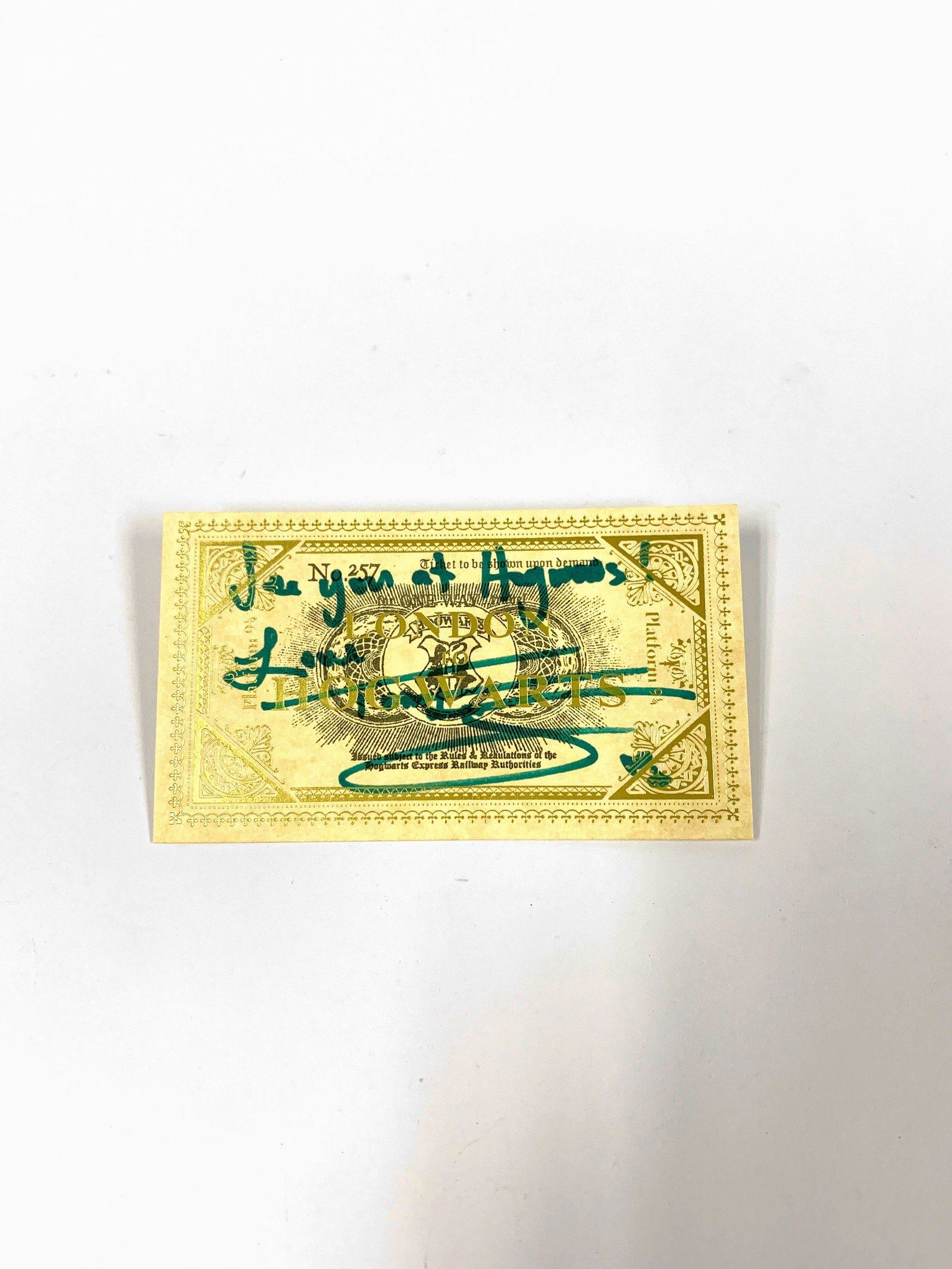 Autograph Signed Harry Potter Train Ticket Felton (1 of 1)