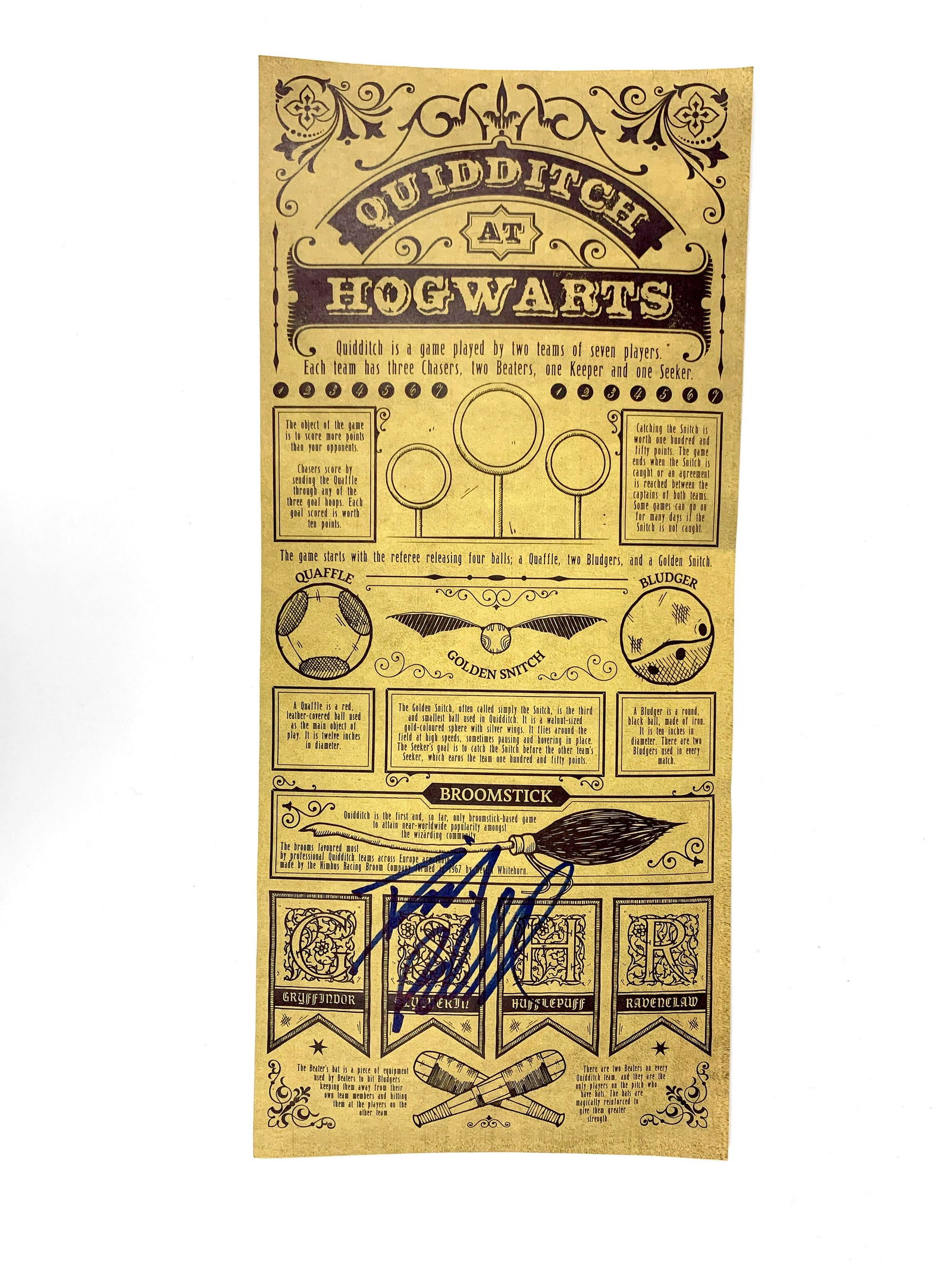 Signed Harry Potter quidditch prints Daniel Radcliffe: Category: Autograph CollectiblesAutograph By: Daniel RadcliffeExecellent Condition and Certified. We offer combined shipping and ship worldwide.Please read terms and condition regarding to postage fee